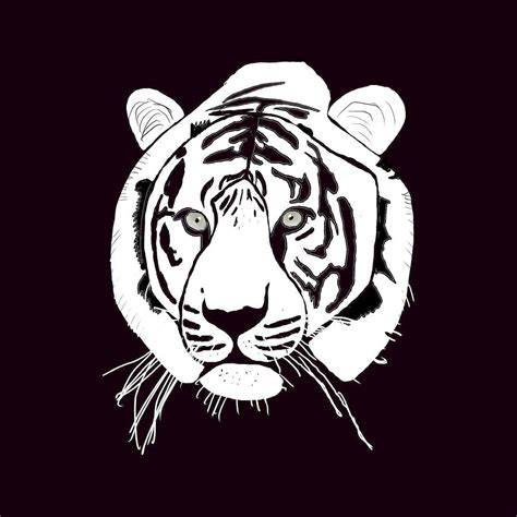 White Tiger Digital Art by Daiana Vaiani - Pixels