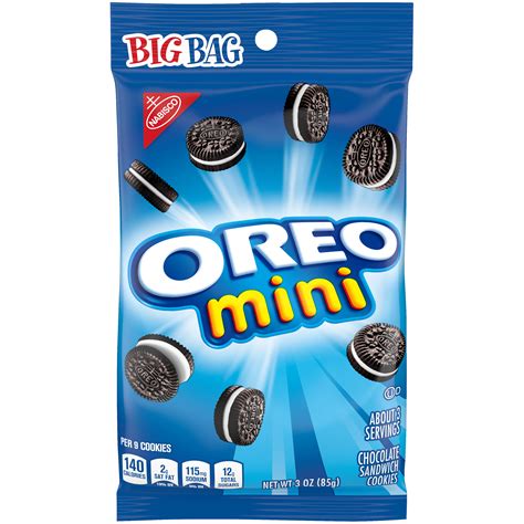 Oreo Mini Sandwich Cookies, Chocolate, Bite Size Big Bag, 3 oz.