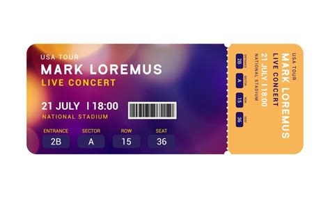 Concert Ticket Template Vector Images (over 3,300)