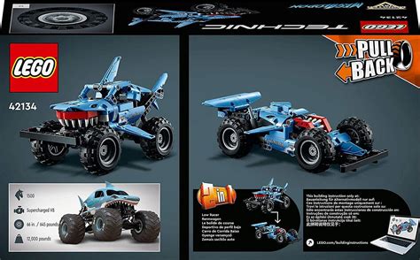 LEGO Technic Monster Jam Megalodon Model Building Kit, A 2-in-1 Build ...