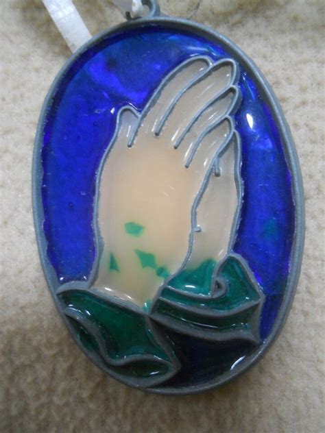 3 Vintage Melted Plastic Suncatchers / Jesus & Praying Hands | eBay