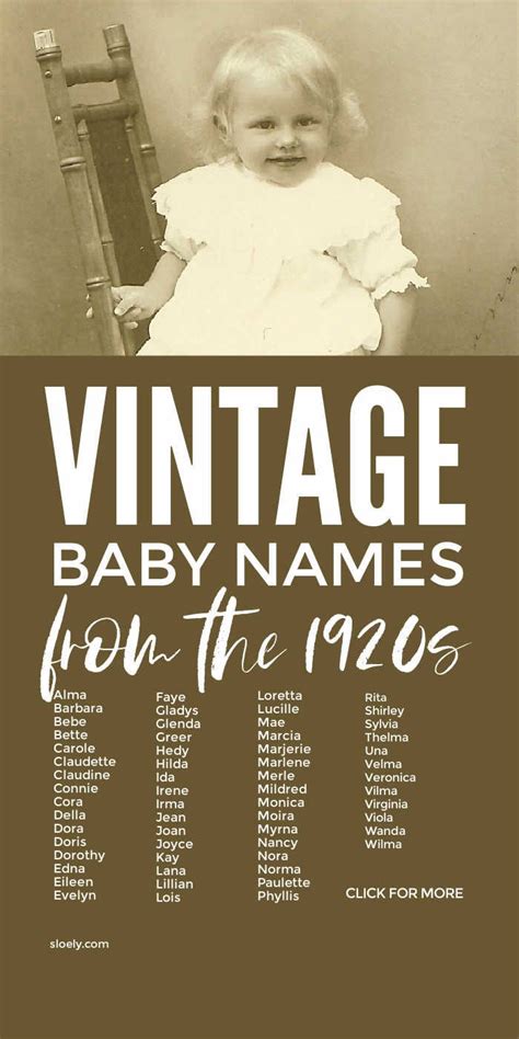 Unusual Vintage Baby Names For Girls | Vintage baby names, Old fashioned baby names, Old ...