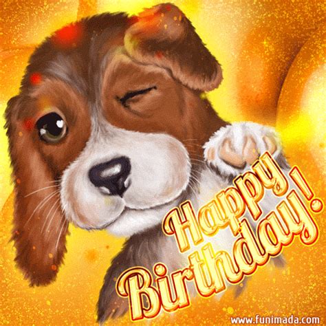 cute puppy singing happy birthday - Puppy And Pets