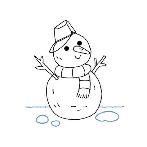 25 Easy Snowman Drawing Ideas - How to Draw a Snowman