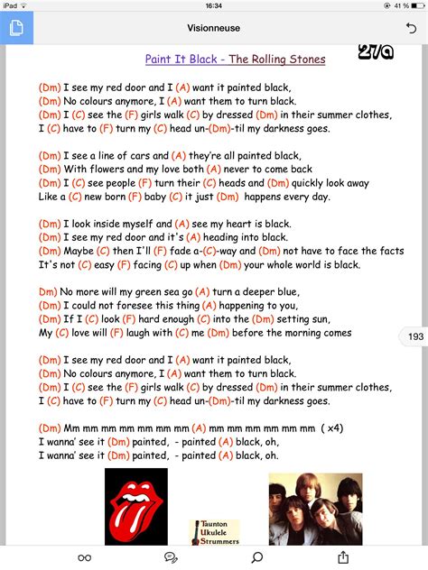 Paint It Black Chords And Lyrics | Guitar Chords And Lyrics