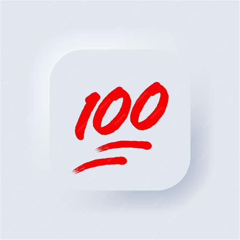 Premium Vector | 100 percent emoji. one hundred percent sign ...