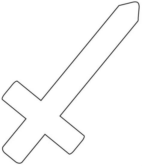 Cardboard Sword Template - Printable Word Searches