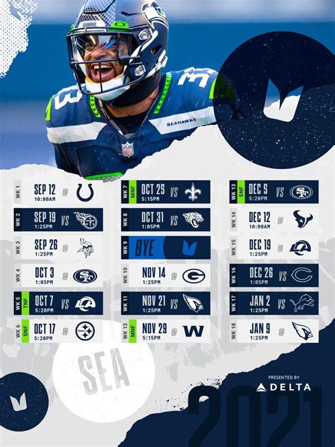 Seattle Seahawks Full 2021-2022 Schedule : r/Seahawks