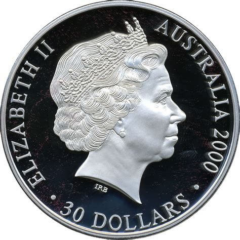 30 Dollars - Elizabeth II (4th Portrait - Summer Olympics - Silver Bullion Coin) - Australia ...