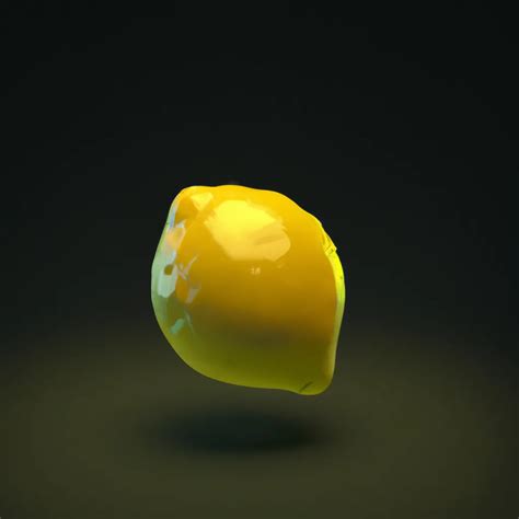 Digital art rpg item icon of a lemon in black backgr... | OpenArt