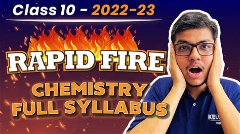 Class 10 Science RAPID FIRE 🔥 Live Session | Class 10 Chemistry | Full Syllabus 2023 | KELVIN ...