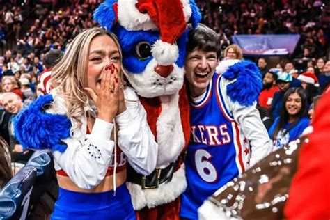 Marriage proposal at Sixers-Clippers game goes viral for dancer Jackie ...