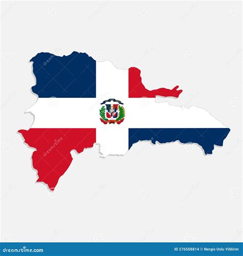 Dominican Republic Flag Map Stock Vector - Illustration of national, isolated: 276508814