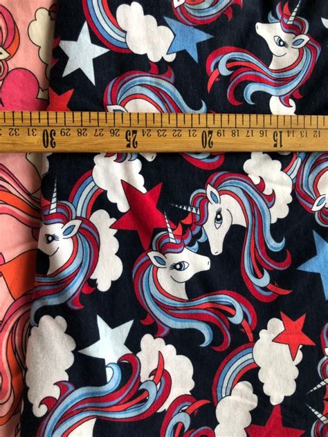 Pretty unicorn stretch cotton knit Fabric width 160 cm DIY | Etsy