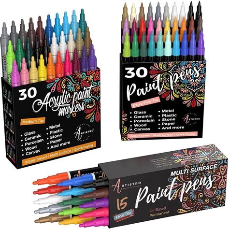 75 Colorful Markers in Bundle: Artistro Art Paint Pens