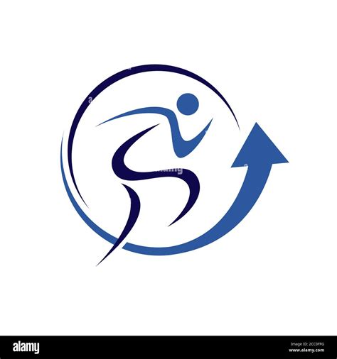 new simple physical training logo vector healthy people and arrow up illustrations Stock Vector ...