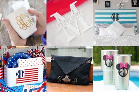 Monogram Crafts and Projects with the Cricut - Ideas, Files and Inspiration!