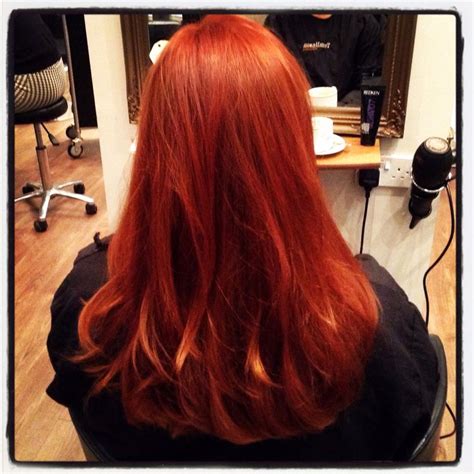 Fiery red hair colour by Tomlinson hairdressing | Fiery red hair, Red hair color, Long hair styles