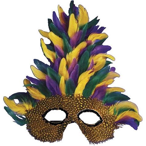 Tall Feather Mardi Gras Mask Accessory - Walmart.com