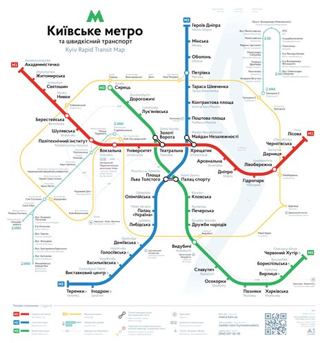 Kiev metro map, Ukraine