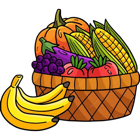 Basket Of Fruits Stock Illustration - Download Image Now - Fruit - Clip ...