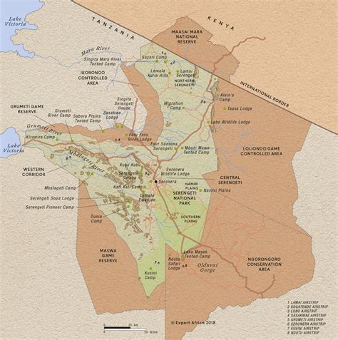 Map of Serengeti national park | Serengeti national park Tanzania