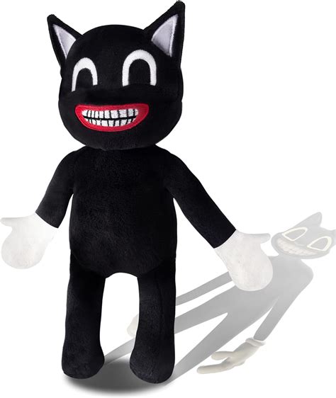 Amazon.com: NICERINC Black Cartoon Cat Plush Stuffed Toy, Soft & Embrace Animal Cat Plush Toys ...