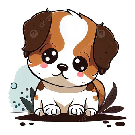 Cachorro Dibujos Animados Perro Lindo Png Dibujos Etiqueta Engomada ...