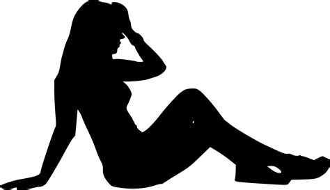 12 Woman Sitting Silhouette (PNG Transparent) | OnlyGFX.com