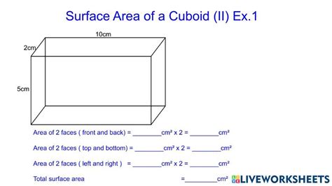 Surface Area of a Cuboid (II) Ex.1 | Fishcakes | Live