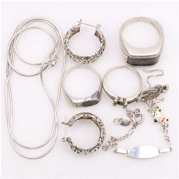 Sterling Silver Jewelry, 8 Pieces | Property Room