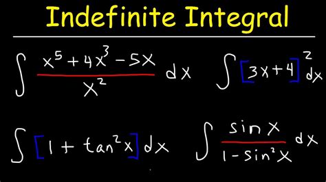 Determine The Following Indefinite Integral