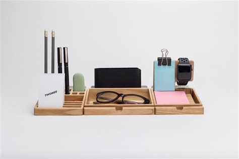 Wooden desk organizer set -Twonee