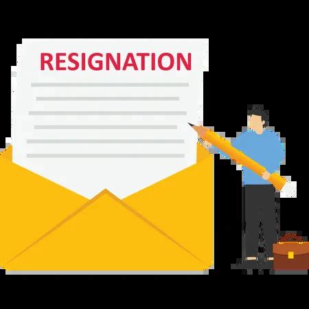 Best Write resignation letter Illustration download in PNG & Vector format