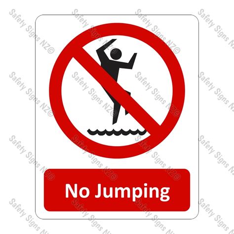 CYO|PA21 – No Jumping Sign | Safety Signs NZ | Best Range