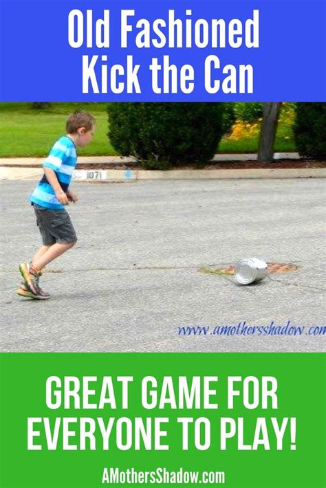 Old Fashioned Game of Kick The Can is a variation of hide and seek