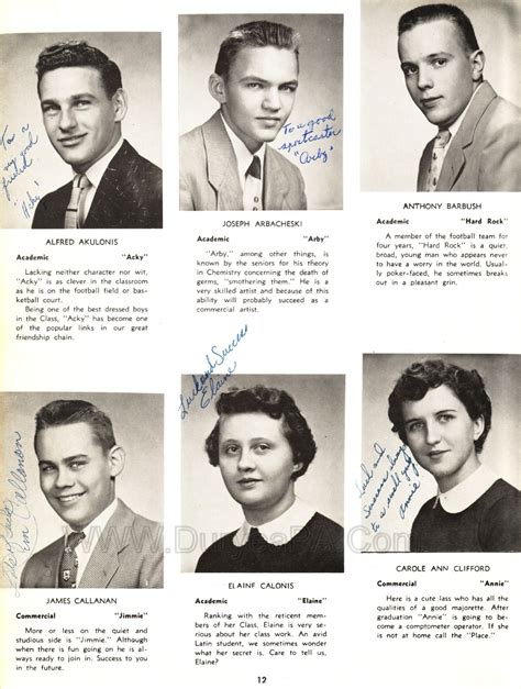 an old black and white photo of men in suits with signed autographs on them