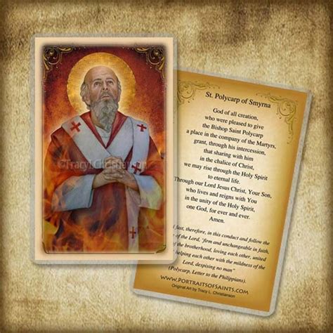 St. Polycarp Prayer Card Early Church Father | Etsy