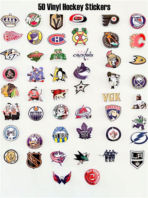 50 Hockey Stickers, Hockey Gifts for Boys, Hockey Tournament Swag for ...