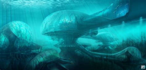 underwater environment art | Environmental art, Underwater, Underwater city