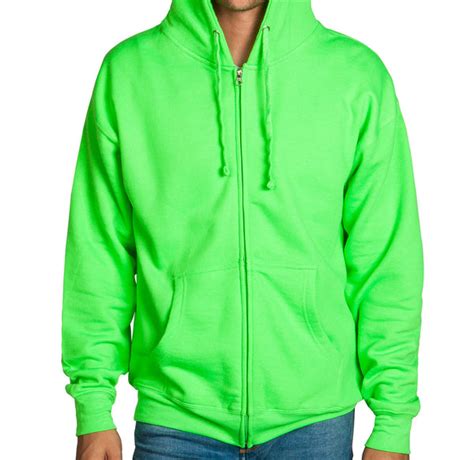 Neon Lime Green Zip Up Hoodie Sweatshirt – Flex Suits