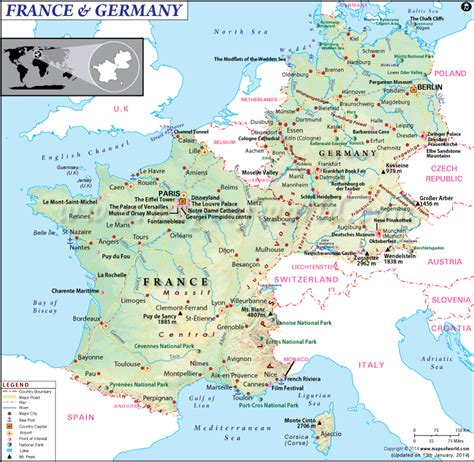 Map of France and Germany