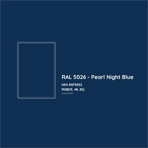 About RAL 5026 - Pearl Night Blue Color - Color codes, similar colors ...