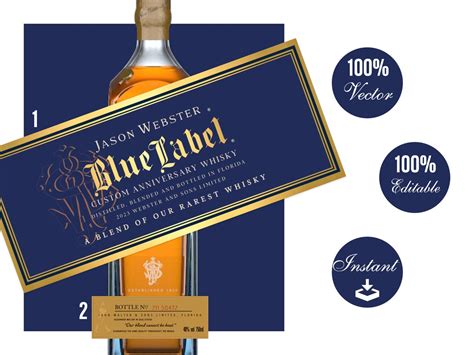 Johnnie Walker Label, Blue Label, Customize and Personalize, Johnnie Walker Birthday Gift ...