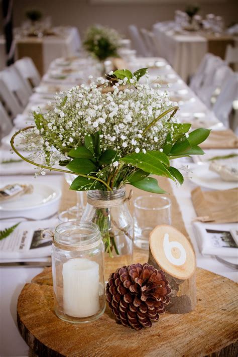 Our Simple Rustic Table Setting - Reception | Wedding table decorations diy, Simple wedding ...