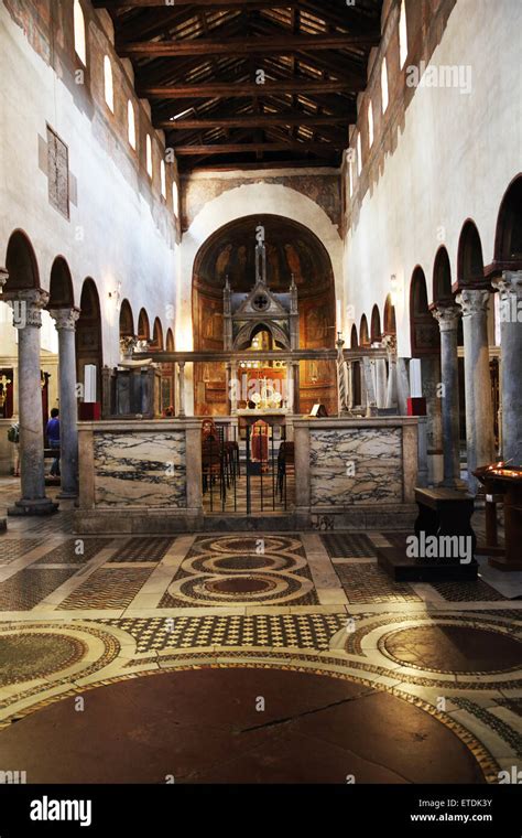 Interior of the Basilica di Santa Maria in Cosmedin in Rome Stock Photo - Alamy