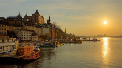 Riverside Sunset-Stockholm Sweden landscape photography HD wallpaper Preview | 10wallpaper.com