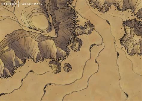 [OC] Desert Canyon : dndmaps | Fantasy map, Desert map, Dnd world map