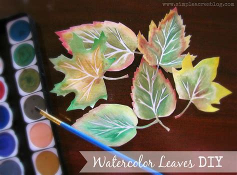 Watercolor Autumn Leaves - Simple Acres Blog