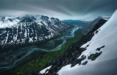 nature, Landscape, Mountain, Snow, River, Valley, Snowy Peak, Spring ...